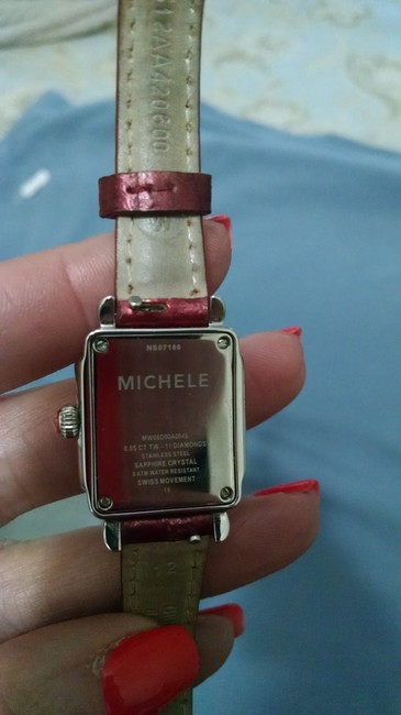 Michele Deep Red Deco Mini Watch Michele Deep Red Deco Mini Watch
