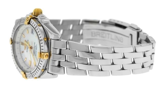 Breitling Silver Unisex 34mm Windrider Callisto B77346 Steel Gold Mop Quartz Watch Breitling Silver Unisex 34mm Windrider Callisto B77346 Steel Gold Mop Quartz Watch