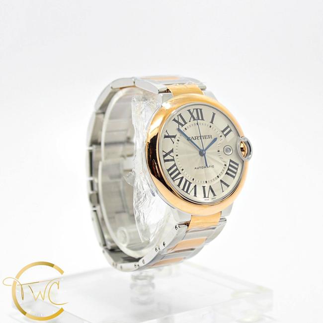 Cartier Silver Ballon Bleu 42mm Steel and 18k Rose Gold Ref W2bb0004 Watch Cartier Silver Ballon Bleu 42mm Steel and 18k Rose Gold Ref W2bb0004 Watch