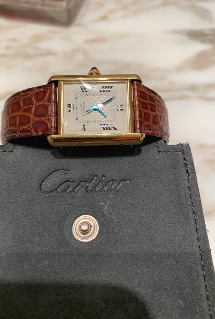 Cartier Brown/Multi Must Tank Watch Cartier Brown/Multi Must Tank Watch