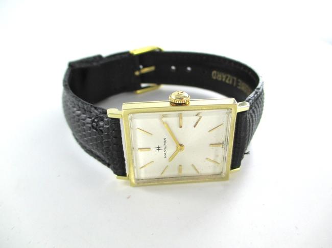 Hamilton Gold 14k Yellow Leather Band Solid Karat Vintage Swiss Watch Hamilton Gold 14k Yellow Leather Band Solid Karat Vintage Swiss Watch