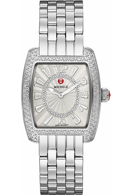Michele Silver Urban Mini Stainless Diamond Mww02a000572 Watch Michele Silver Urban Mini Stainless Diamond Mww02a000572 Watch