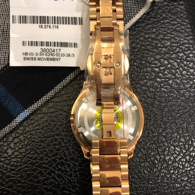 Movado Rose Gold/White Womens Swiss Gold-tone Stainless Steel Bracelet 38mm Watch Movado Rose Gold/White Womens Swiss Gold-tone Stainless Steel Bracelet 38mm Watch