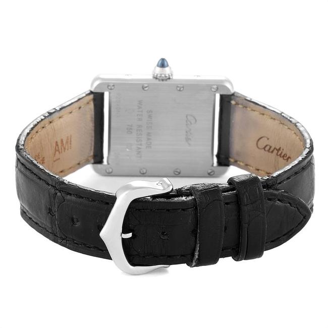 Cartier Silver 18k White Gold Tank Louis W1541056 Womens Wristwatch 21 X 29 Mm Watch Cartier Silver 18k White Gold Tank Louis W1541056 Womens Wristwatch 21 X 29 Mm Watch