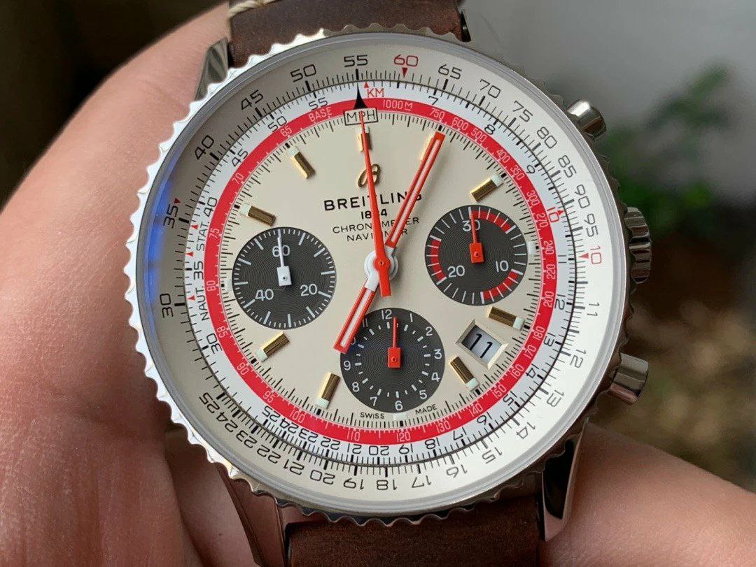 Breitling Navitimer B01 Chrono TWA Edn SS/LE Wht V9F 1:1 Best Edition Version