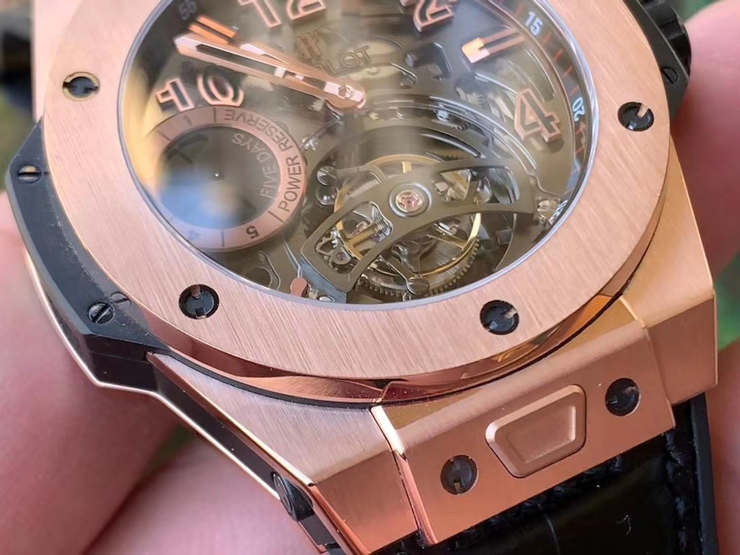 BIG BANG TOURBILLON KING 45MM RG MJF BEST EDITION SKELETON DIAL ON BLACK GUMMY STRAP BIG BANG TOURBILLON KING 45MM RG MJF BEST EDITION SKELETON DIAL ON BLACK GUMMY STRAP