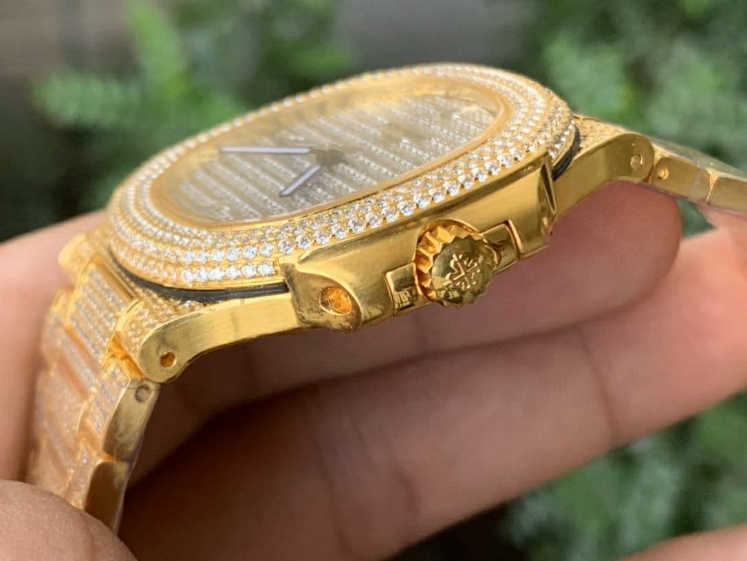 Nautilus 5719/1R RG Full Diamond PF 1:1 Best Edition on Full Diamond Bracelet A324 Clone