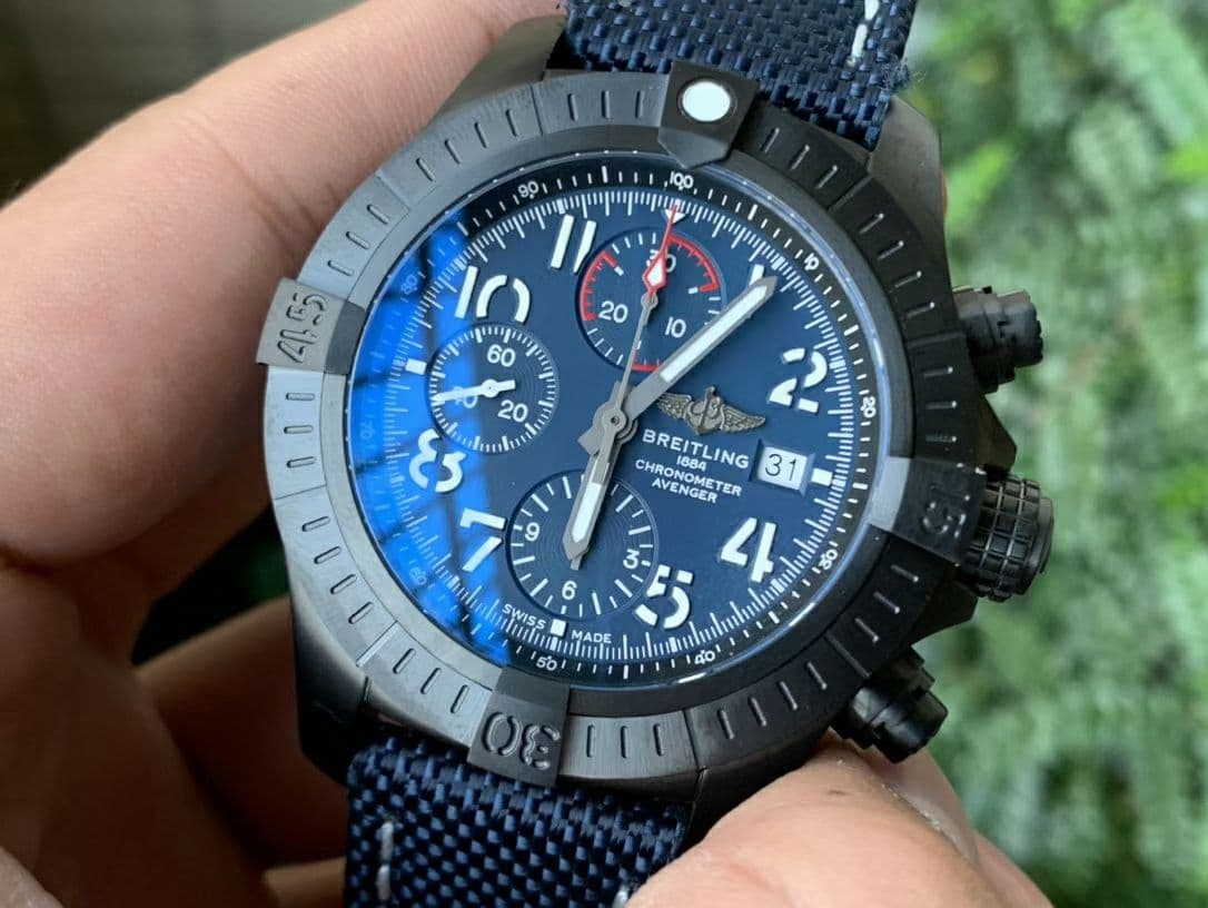 Avenger II Seawolf Chronograph PVD Titanium OXF Best Edition Blue Dial on Blue Nylon Strap A7750 Avenger II Seawolf Chronograph PVD Titanium OXF Best Edition Blue Dial on Blue Nylon Strap A7750