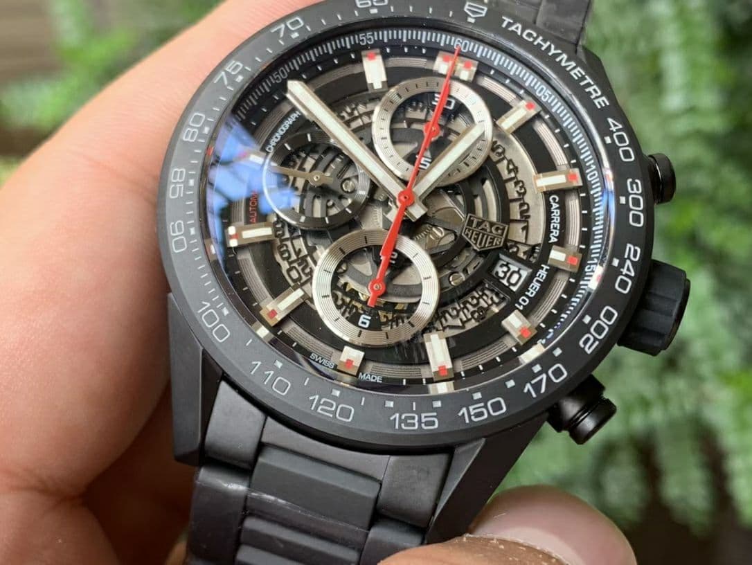 Calibre Heuer 01 Chrono 43mm Ceramic XF 1:1 Best Edition Skeleton Dial on Ceramic Bracelet A1887 Calibre Heuer 01 Chrono 43mm Ceramic XF 1:1 Best Edition Skeleton Dial on Ceramic Bracelet A1887