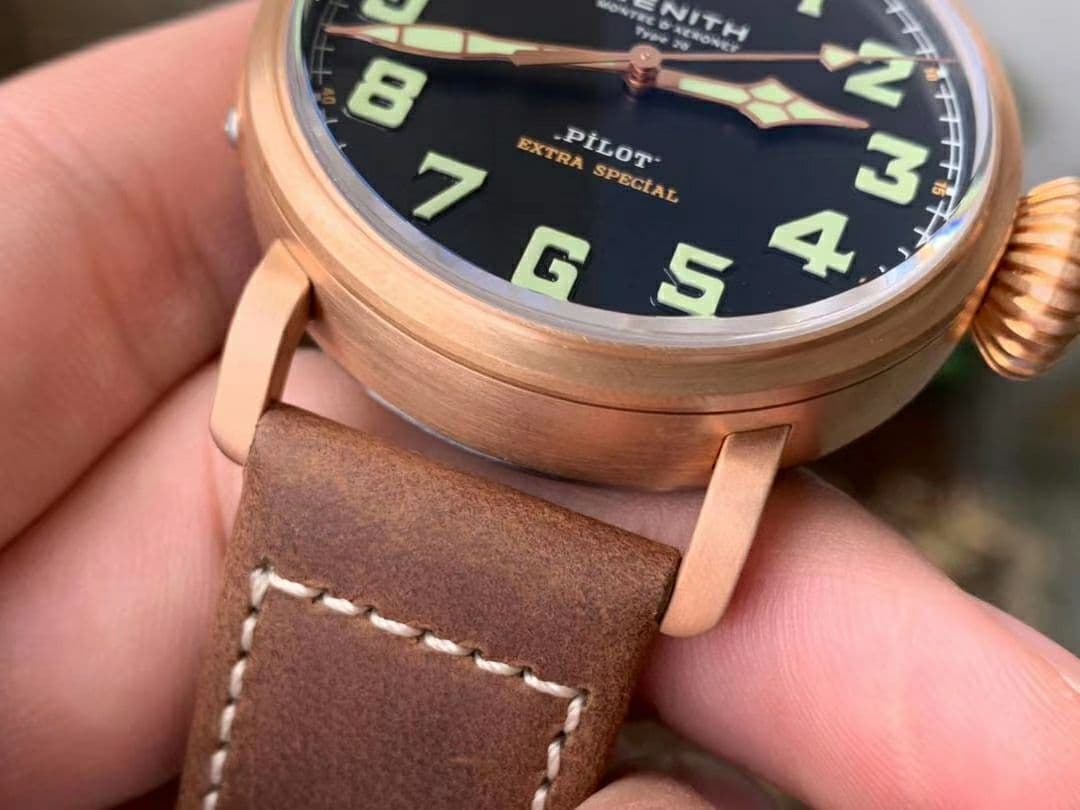 Pilot Type 20 Extra Special Bronze 45mm XF 1:1 Best Edition on Brown Asso Strap A2892 Pilot Type 20 Extra Special Bronze 45mm XF 1:1 Best Edition on Brown Asso Strap A2892