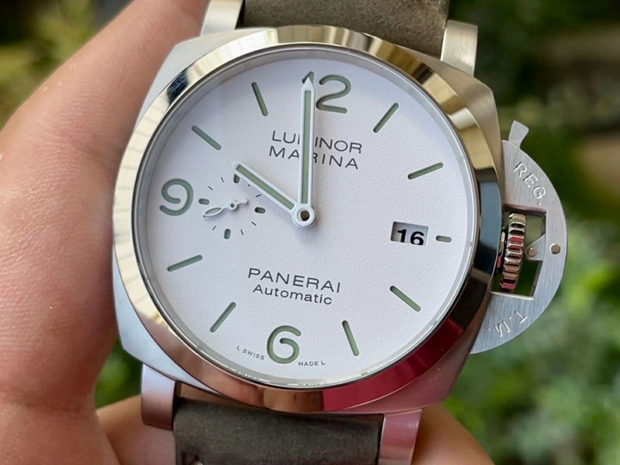 PN1314LE - PAM 1314 Luminor Marina Auto 44mm SS/LE VSF P9010 PN1314LE - PAM 1314 Luminor Marina Auto 44mm SS/LE VSF P9010