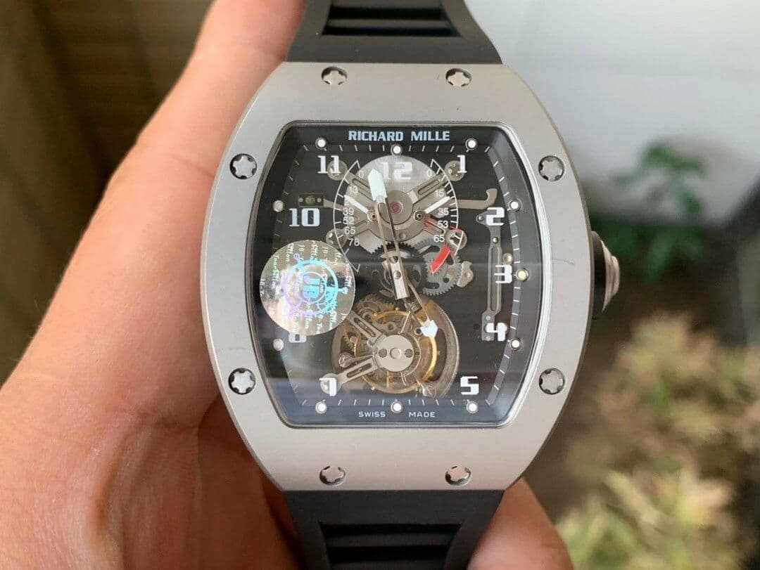 RM001 Tourbillon Brushed SS JBF Best Edition Black Dial on Black Leather Strap RM001 Tourbillon Brushed SS JBF Best Edition Black Dial on Black Leather Strap