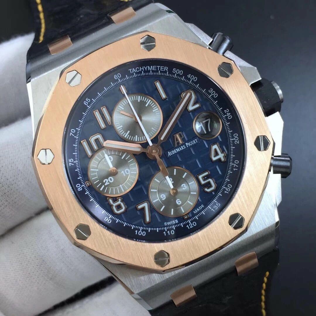 Royal Oak Offshore Bucherer JF Best Edition Two Tone Blue Dial on Black Leather Strap A3126 Royal Oak Offshore Bucherer JF Best Edition Two Tone Blue Dial on Black Leather Strap A3126