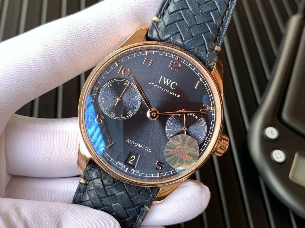 IWC PORTUGUESE CHRONO IW371606 ZF 1:1 BEST EDITION BLUE DIAL ON BLUE LEATHER STRAP A69355 IWC PORTUGUESE CHRONO IW371606 ZF 1:1 BEST EDITION BLUE DIAL ON BLUE LEATHER STRAP A69355