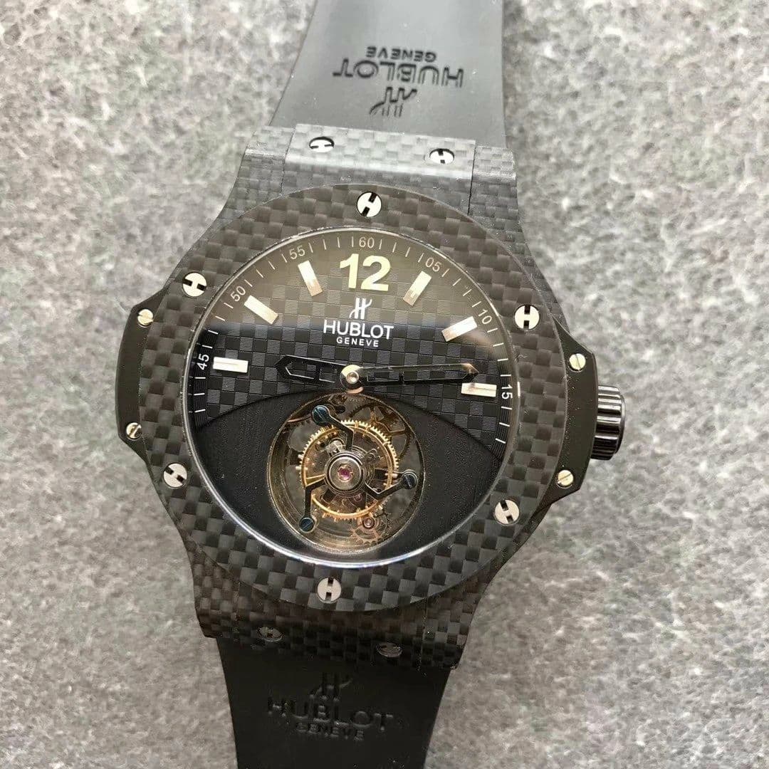 Big Bang Tourbillon Automatic PVD Black Textured Dial on Black Rubber Strap Big Bang Tourbillon Automatic PVD Black Textured Dial on Black Rubber Strap