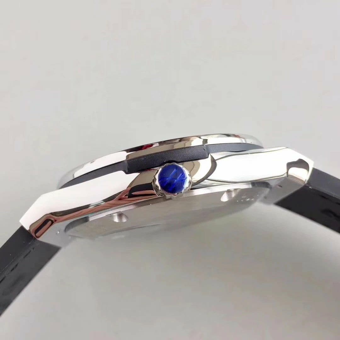 Classic Fusion Tourbillon 45mm SS Black Dial Crystal Markers on Black Gummy Strap