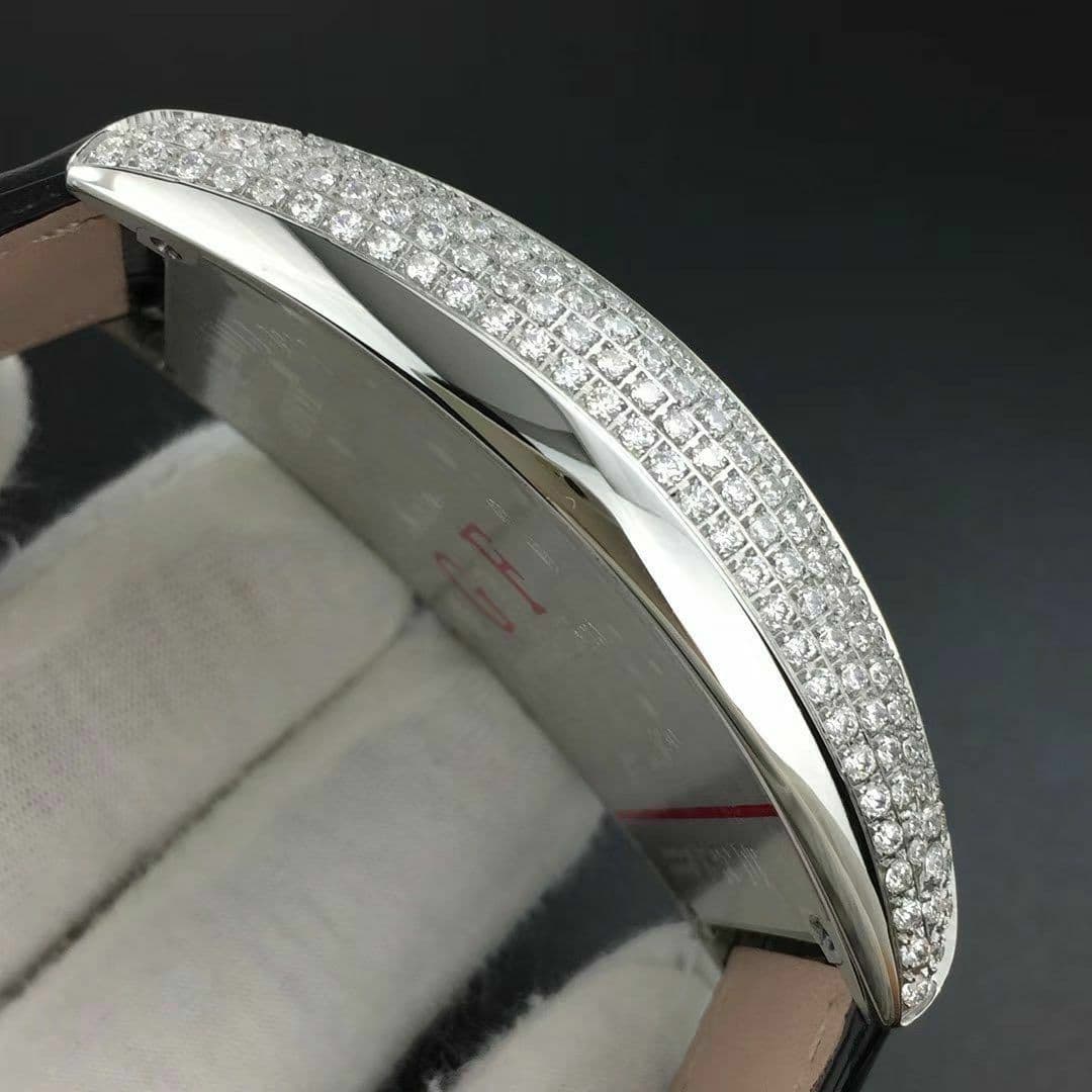 Casablanca RS Full Paved Diamonds White/Black Dial on Black Leather Strap MIYOTA 8215 Casablanca RS Full Paved Diamonds White/Black Dial on Black Leather Strap MIYOTA 8215
