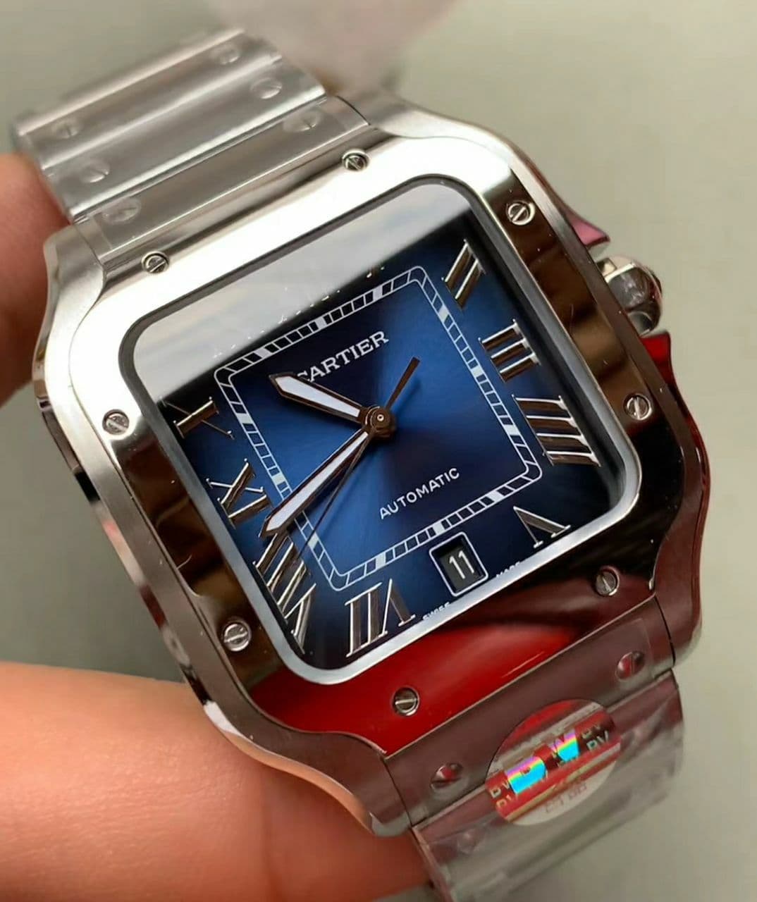 Santos de Cartier 40mm SS BVF 1:1 Best Edition Blue Dial on SS SmartLinks Bracelet MIYOTA 9015 V2 Santos de Cartier 40mm SS BVF 1:1 Best Edition Blue Dial on SS SmartLinks Bracelet MIYOTA 9015 V2