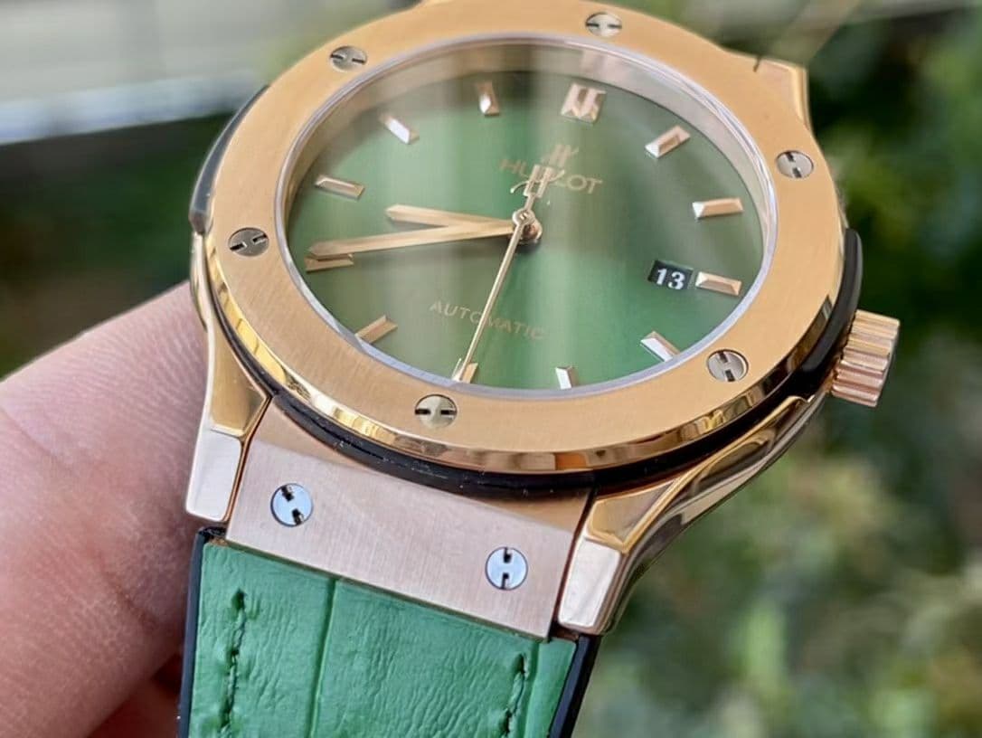 Classic Fusion 45mm SS HBF 1:1 Best Edition Green Dial on Green Gummy Strap A2892 Classic Fusion 45mm SS HBF 1:1 Best Edition Green Dial on Green Gummy Strap A2892