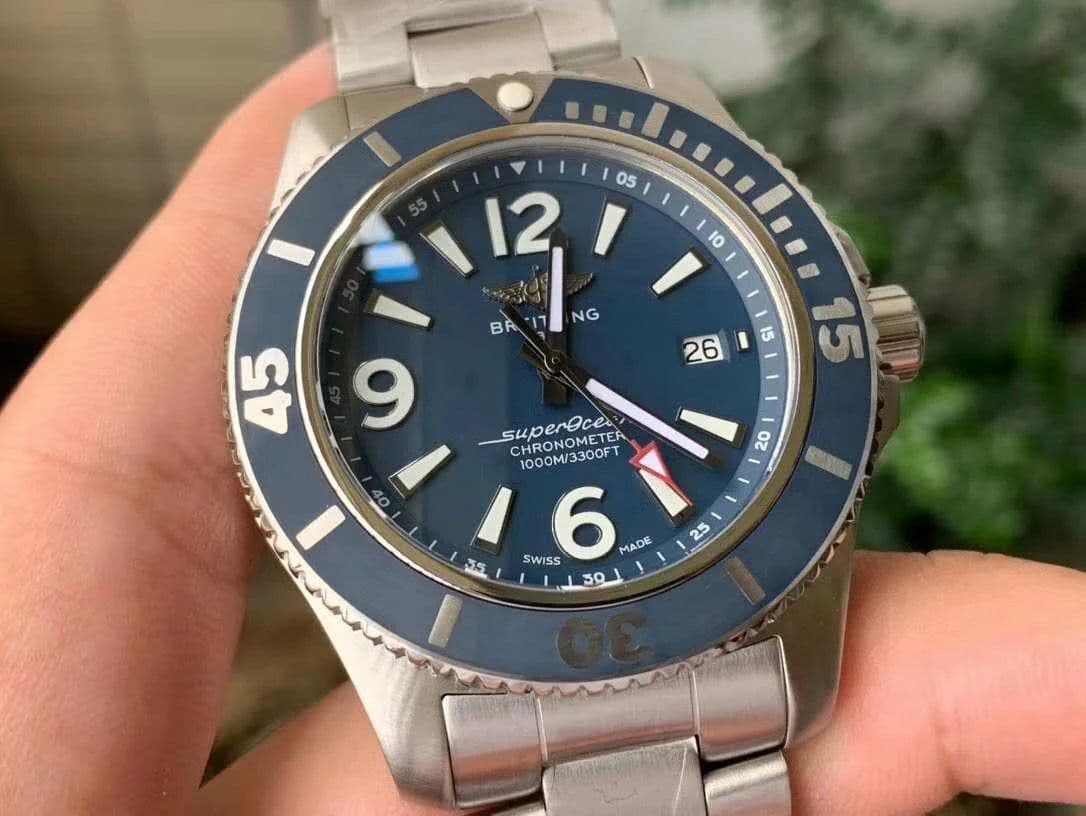 Superocean Automatic 44 TF 1:1 Best Edition Blue Dial Blue Bezel on SS Bracelet A2824 Superocean Automatic 44 TF 1:1 Best Edition Blue Dial Blue Bezel on SS Bracelet A2824