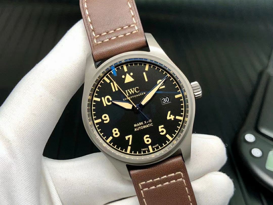 Mark XVIII IW327006 Titanium V7F 1:1 Best Edition Black Dial on Brown Leather Strap A2892 Mark XVIII IW327006 Titanium V7F 1:1 Best Edition Black Dial on Brown Leather Strap A2892