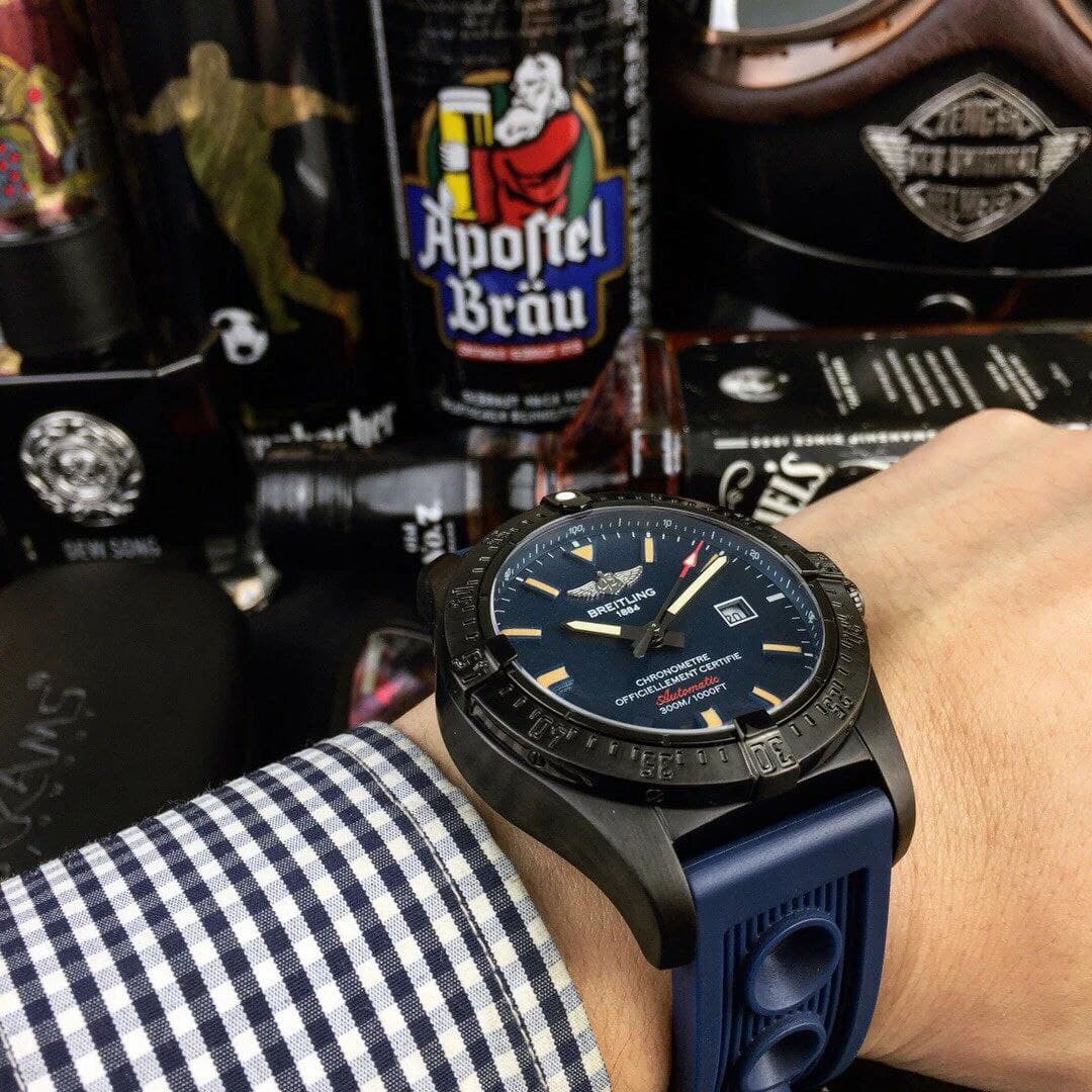 Breitling Avenger Blue Dial on Blue Nylon Strap