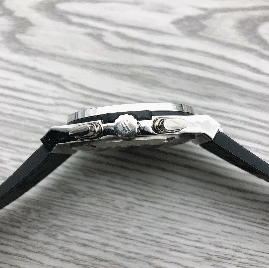 Hublot Black Diamond Chrono on Black Leather Strap