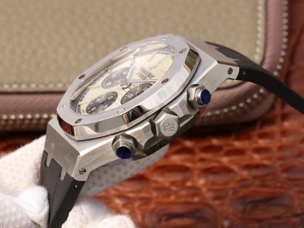 AP0608B - Royal Oak Chronograph 1:1 Best Edition 26331ST SS/RU Wht/Blk