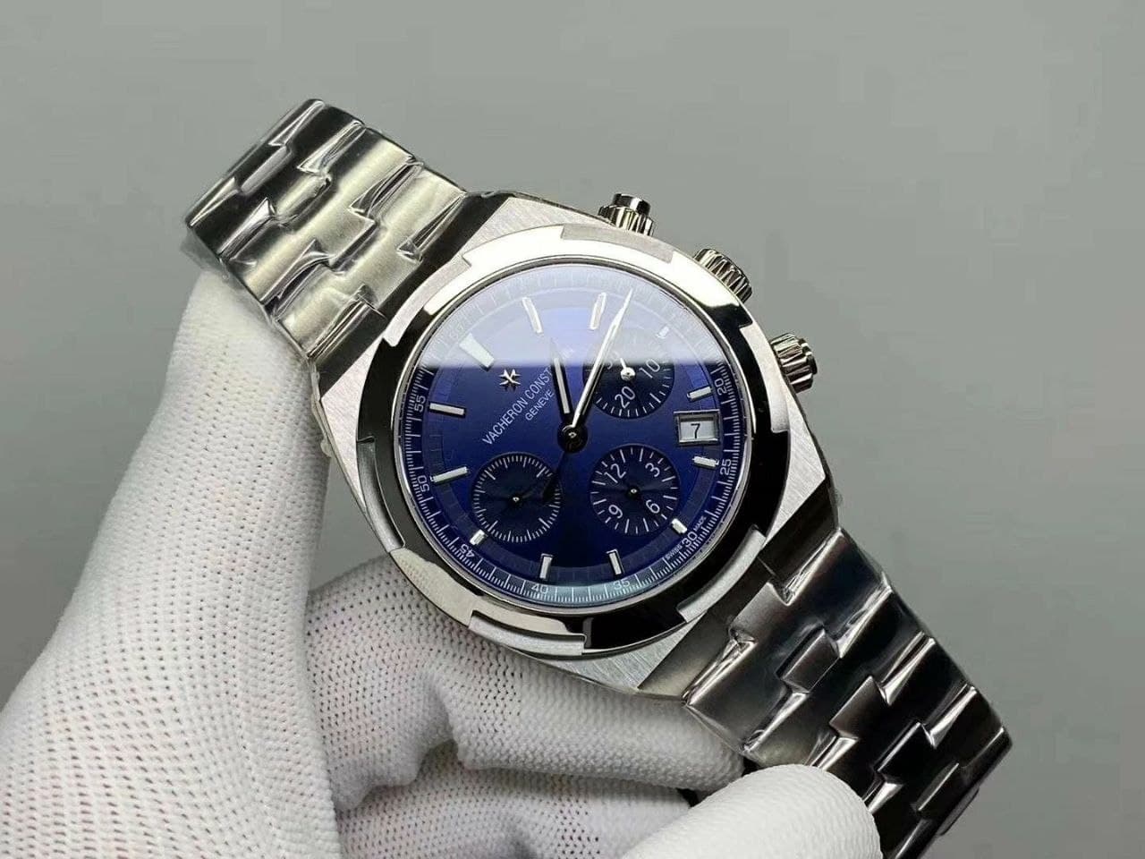 Vacheron Constantin Overseas Chronograph SS/SS Blue
