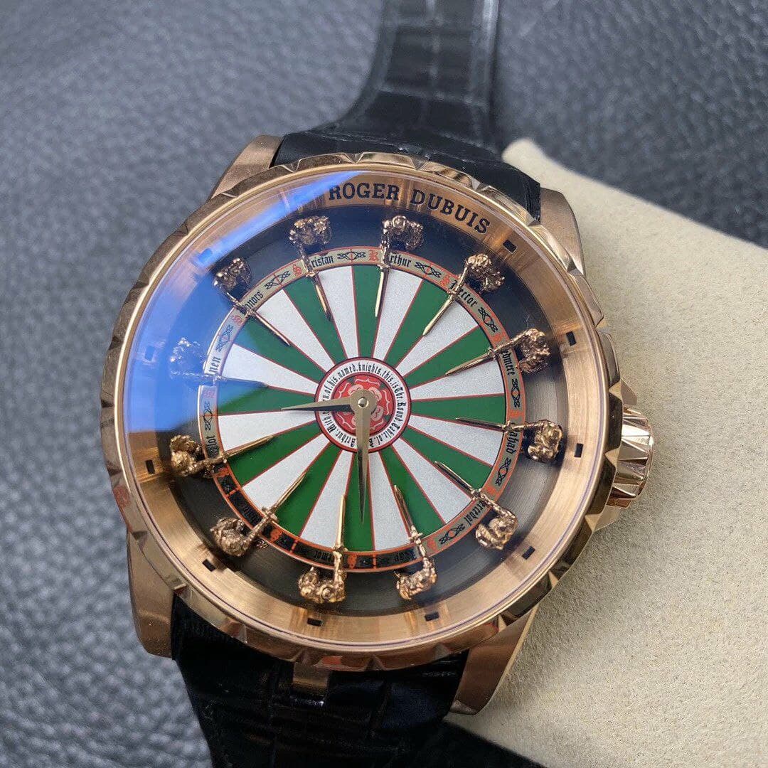 Excalibur Knights of the Round Table II RG 1:1 Best Edition Chessboard Dial on Black Leather Strap MIYOTA 9015 Excalibur Knights of the Round Table II RG 1:1 Best Edition Chessboard Dial on Black Leather Strap MIYOTA 9015