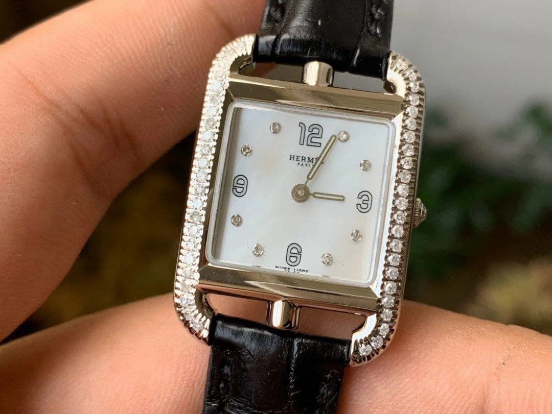 Hermes Cape Cod Ladies SS/LE White Swiss Quartz