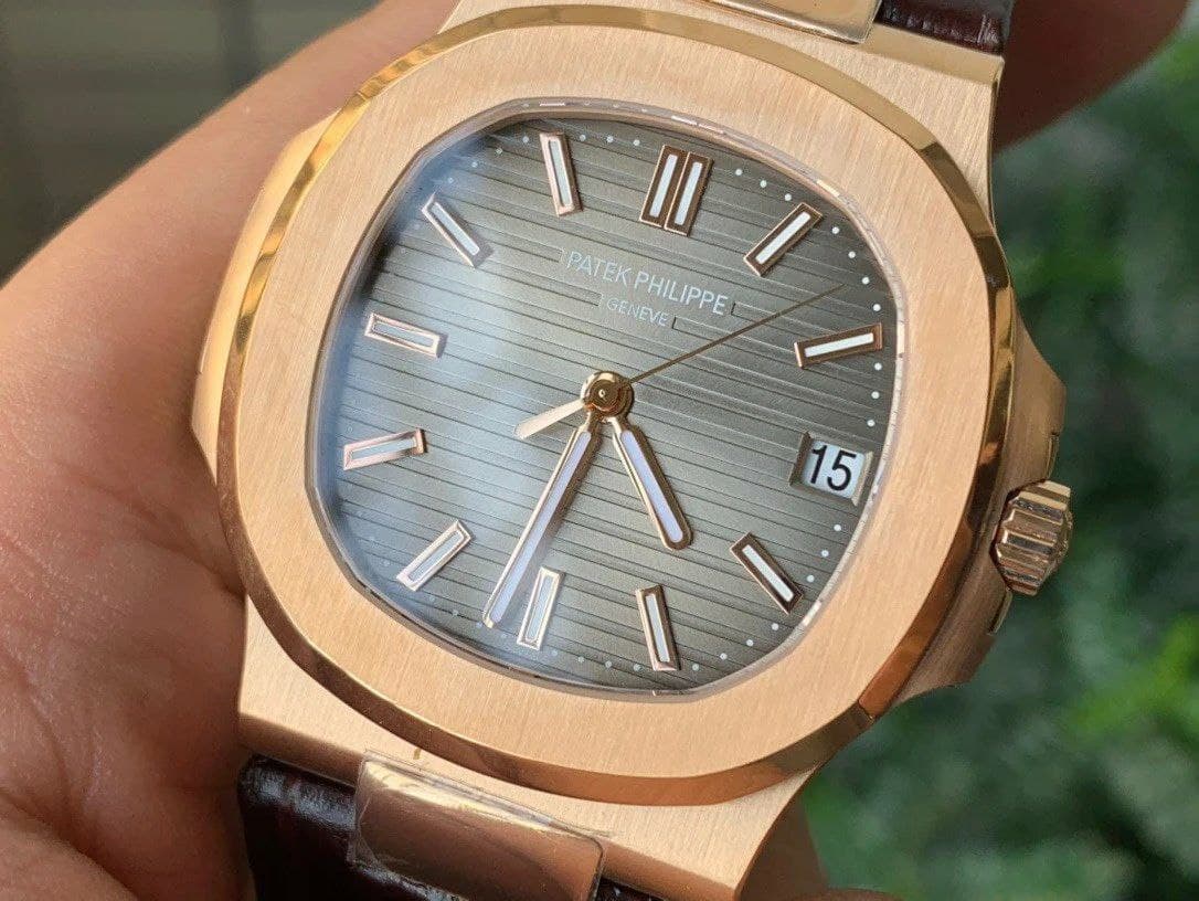 Nautilus 5711/1R PPF 1:1 Best Edition Brown Textured Dial on Brown Leather Strap 324CS