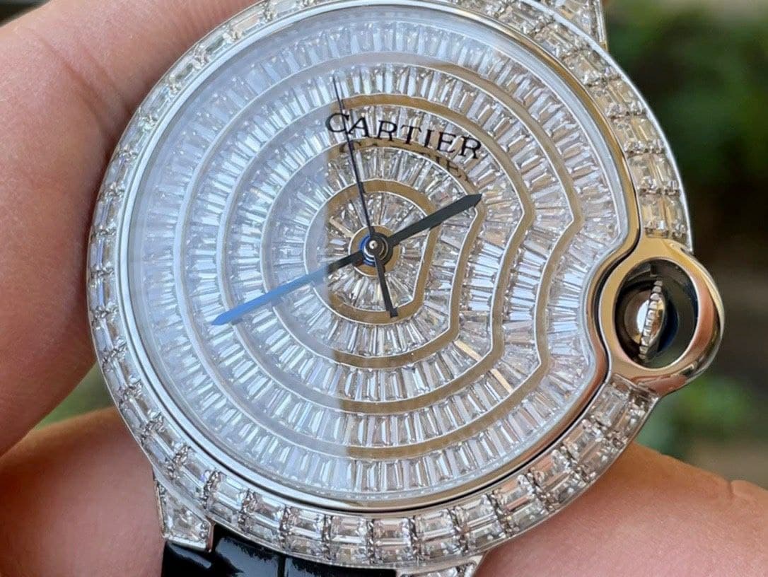 Cartier Ballon Gold Case Diamond 42mm Diam SS/LS