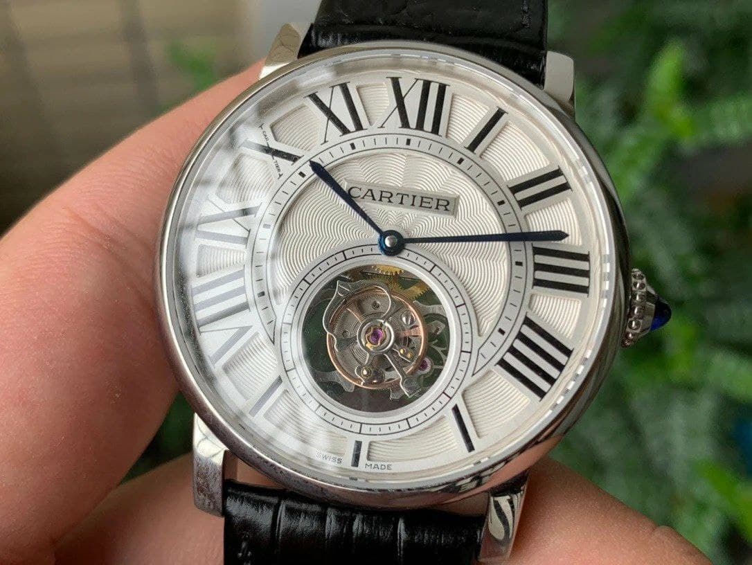 Rotonde Flying Tourbillon SS BLF Best Edition White Dial on Black Leather Strap V2