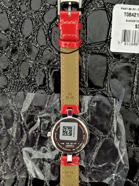 Tissot Red Band T-trend Pinky Mop Dial Diamond Ladies T0842101611600 Watch
