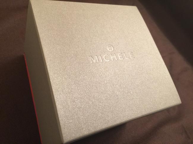 Michele XL Deco Diamond Dial Two Tone Gold Silver Watch