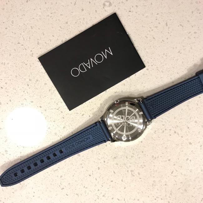 Movado Silver Dial Blue Silicone Watch