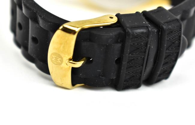 Michele Gold Metal/Black & Logo Quartz Chronograph (Mo) Watch