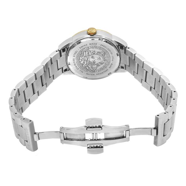 Versace Steel V Sport Mop Dial Plated Bezel Quartz Ladies P6q89fd002 S099 Watch