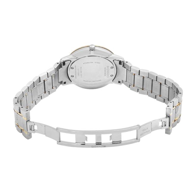 Movado Mother Of Pearl Thin Classic Diamond Dial Two Tone Steel Quartz Ladies 0606692 Watch