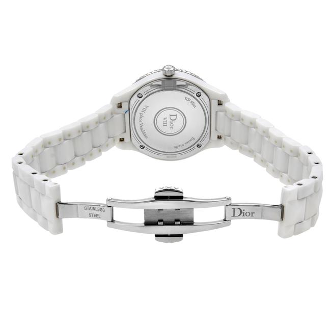 Dior Silvery Opaline Viii White Ceramic Dial Quartz Ladies Watch