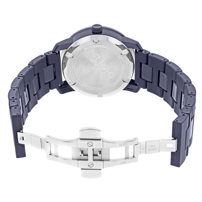 Movado Navy Blue Bold Dial Steel Plastic Quartz Mens 3600444 Watch