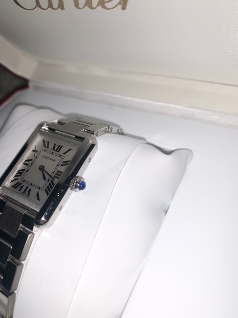 Cartier Steel Womens Tank Solo Large Model Watch