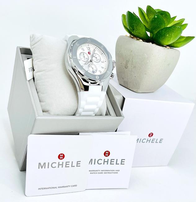 Michele White/Silver-tone Jellybean Stainless Mww12f000090 Watch