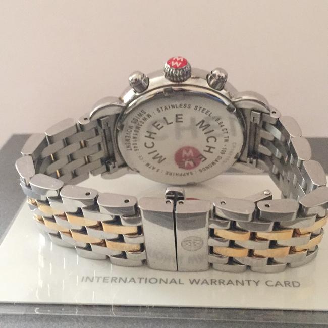 Michele Silver and 18k Gold Csx-36 Diamond Dial 2 Tone Watch
