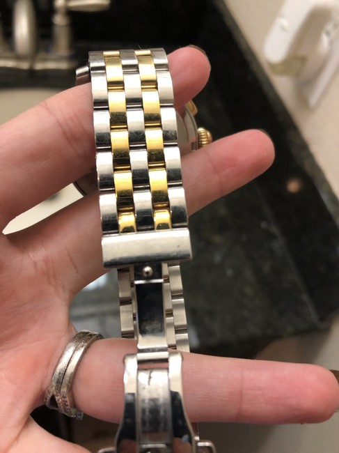 Michele Goldsilver Silver Gold Uptown Diamond Watch
