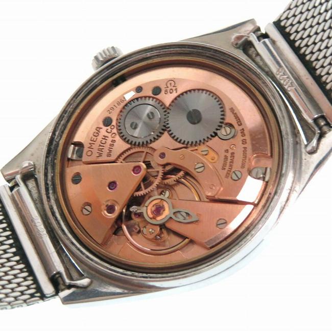 Omega Manual Winding Geneve 135.041 Vintage Stainless Steel Silver Dial Mens Watch