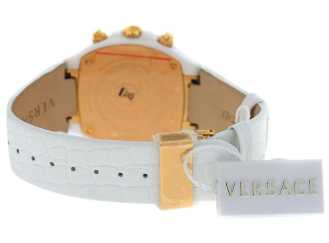 Versace Silver New Dv One 28ccp1d001 S001 Gold Tone Ceramic Chrono 43mm Quart Watch