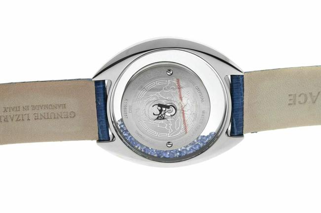 Versace Silver New Destiny Spirit 86q941md497 S282 Floating Crystals 38mm Dia Watch