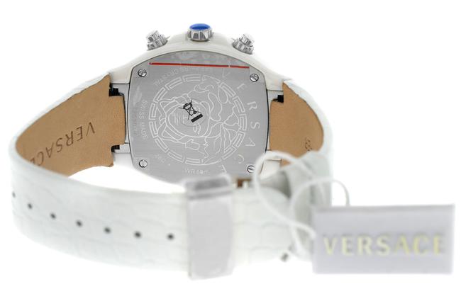 Versace Silver New Dv One 28ccs1d001 S001 Steel Ceramic Chrono 43mm Quartz Watch